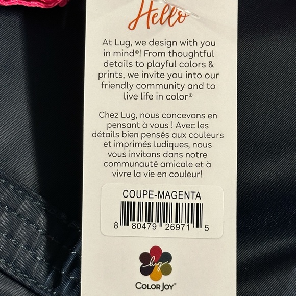 Lug Coupe Convertible Crossbody Bag (Magenta) NWT - Picture 5 of 5